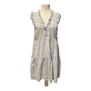Vineyard Vines Linen Ruffle Dress Size M
